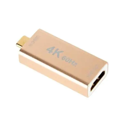 Converter From Type C Male To Hdmi Female With Aluminum Case