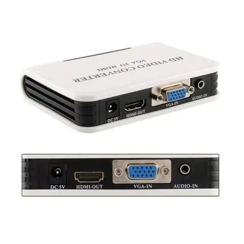Vga Conversion Device From Vga + Audio Source To Hdhi Input