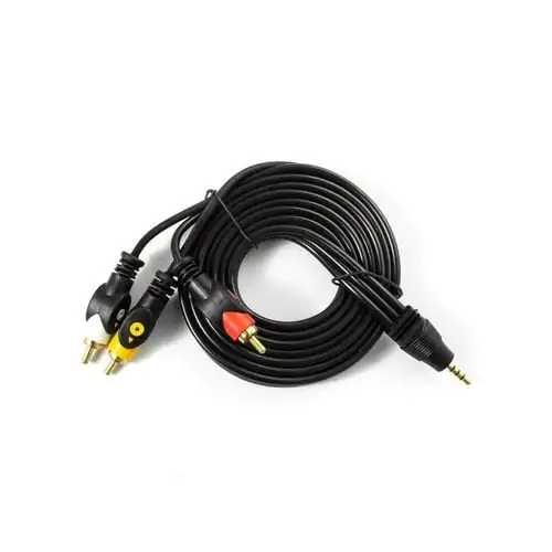 2B 3Rca Dc3.5 Audio Video Cable Aux Terminal To 3 Terminals Rca 1.8 Meter Normal