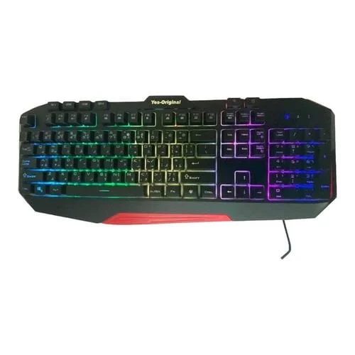 Yes Original Gx600 Gaming Keyboard Rubber Dome Backlit Keytop Structure, With Rgb Colors Backlight