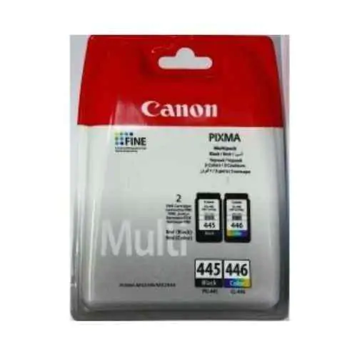 Canon Pg 445 Ink Cartridge – Black + Cl 446 Tri Colour